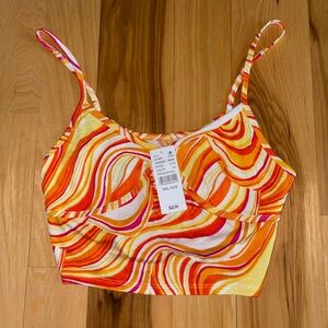 NWT PacSun Multicolor Swirl Crop Top